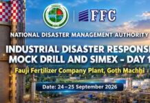 Fauji Fertilizers and NDMA Conduct Industrial Disaster Response Mock Drill at at FFC Goth Machhi, Rahim Yar Khan