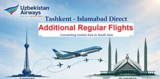 Uzbekistan’s National Airline Introducing Additional Regular Flights on Tashkent Islamabad Route
