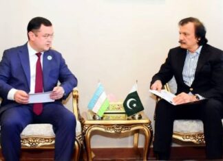 Uzbek Ambassador Meets Advisor to Prime Minister on Industries and Production, Discusses Promotion of Economic Cooperation, Trade and Investment
