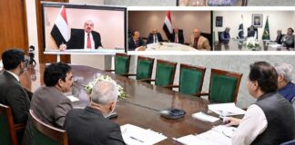 Yemeni Parliament Speaker Discusses Regional Developments with Pakistani National Assembly Leader
